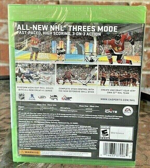 *NHL 18 Xbox One 2017 Microsoft "NEW" FACTORY SEALED