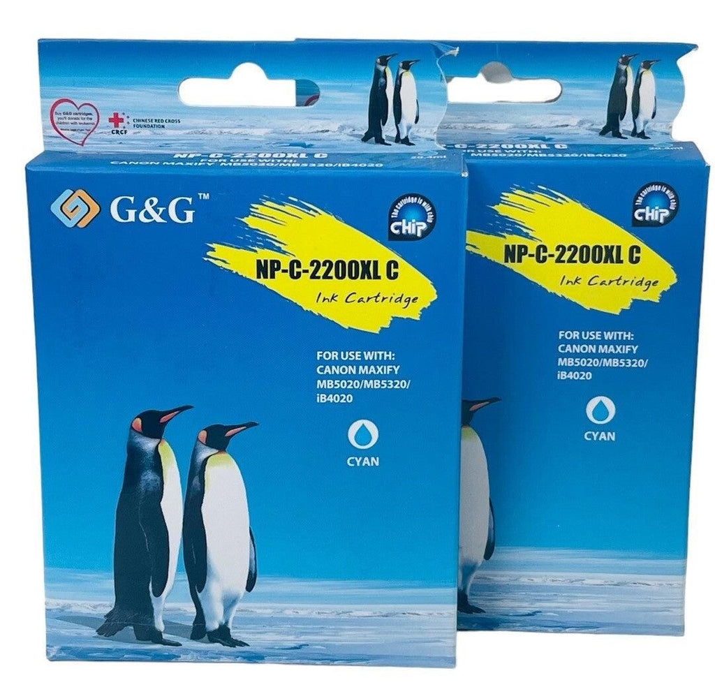 *G&G INK CARTRIDGE ~ COLOR: CYAN Model: NP-C-2200XL C