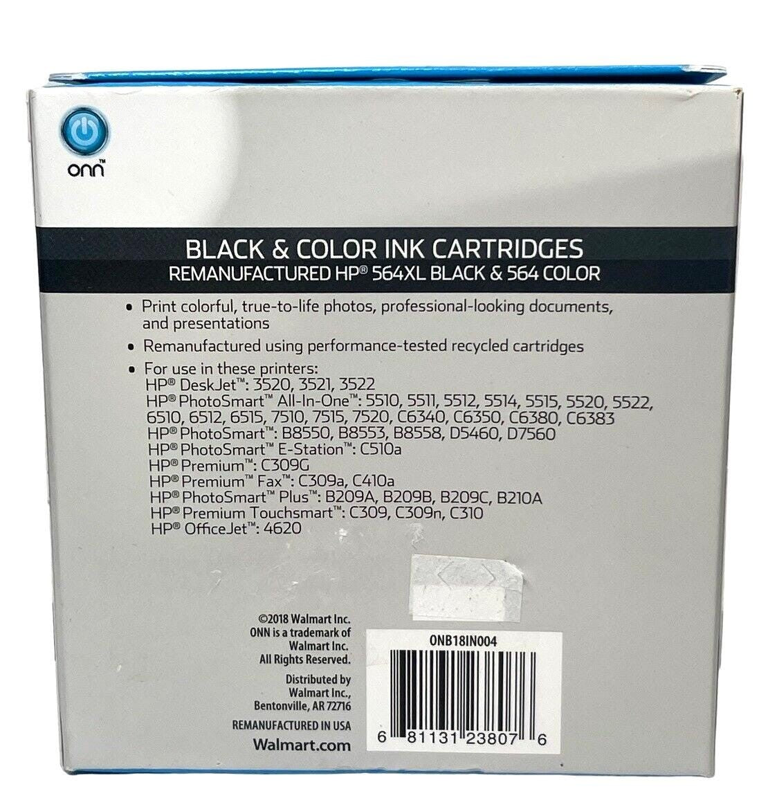 *onn Printer Ink Cartridges for HP (Black 564 XL + Color 564) 4 Cartridges