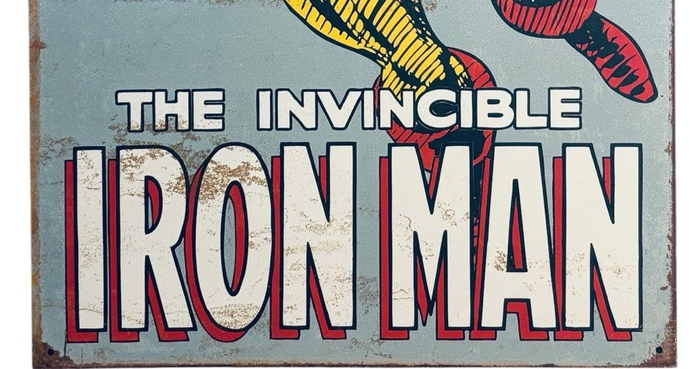 Marvel Comics The Invincible Iron Man Tin Metal Sign