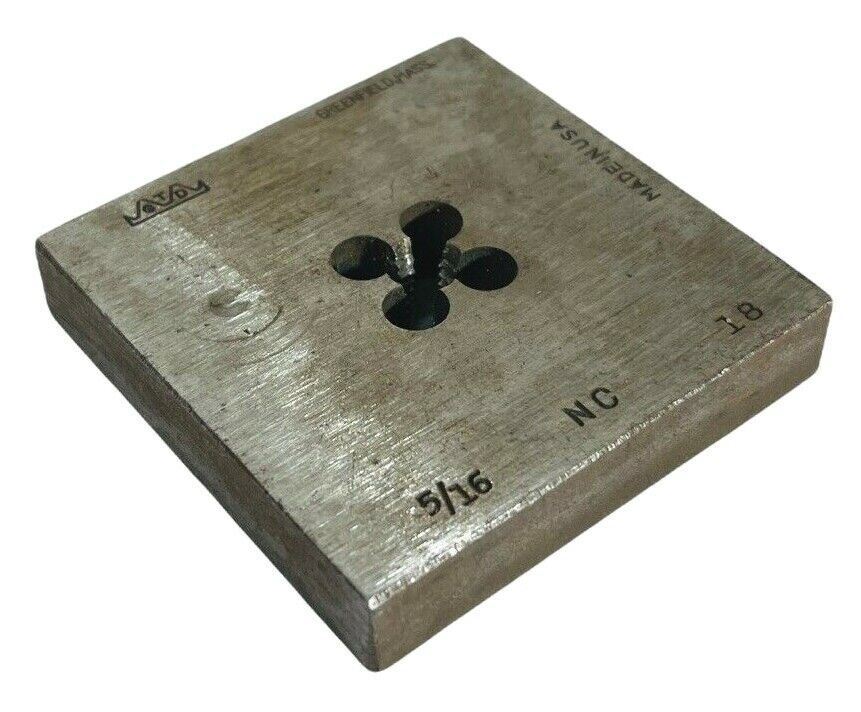 Tap & Die 5/16 NC 1 Square Bolt Die 8GTD No. 275 Solid 2-1/2" Greenfield