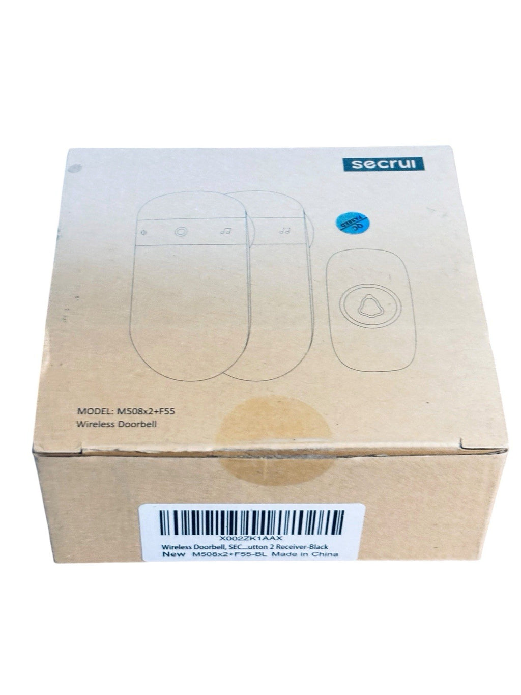 Secrui Wireless Doorbell, Model M508x2+F55, Black