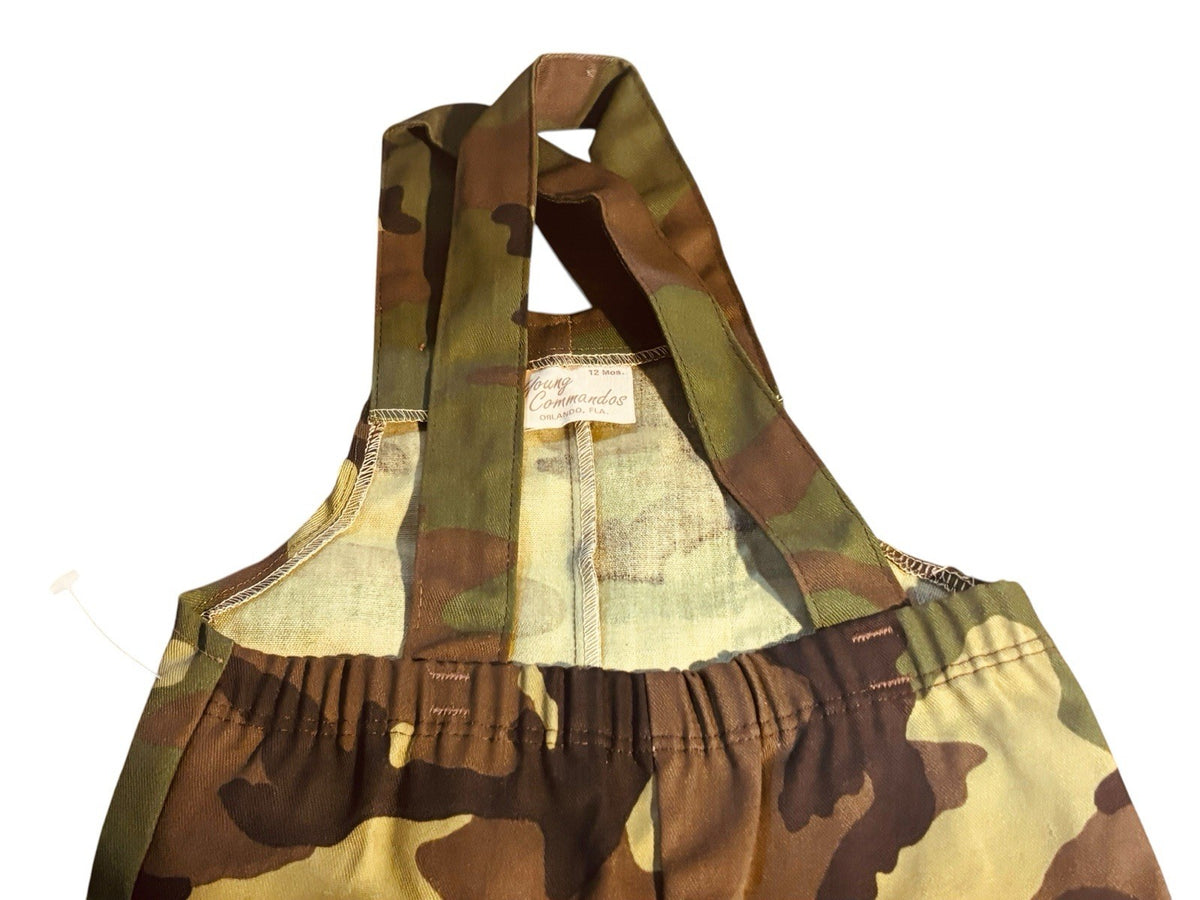*Young Commandos Camouflage Toddler Overalls, Size 12 Months NEW