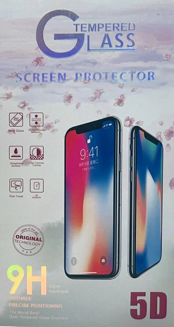 *iPhone 12 Pro Max 5D Tempered Glass Screen & Camera Protectors ~ 3 of Pack