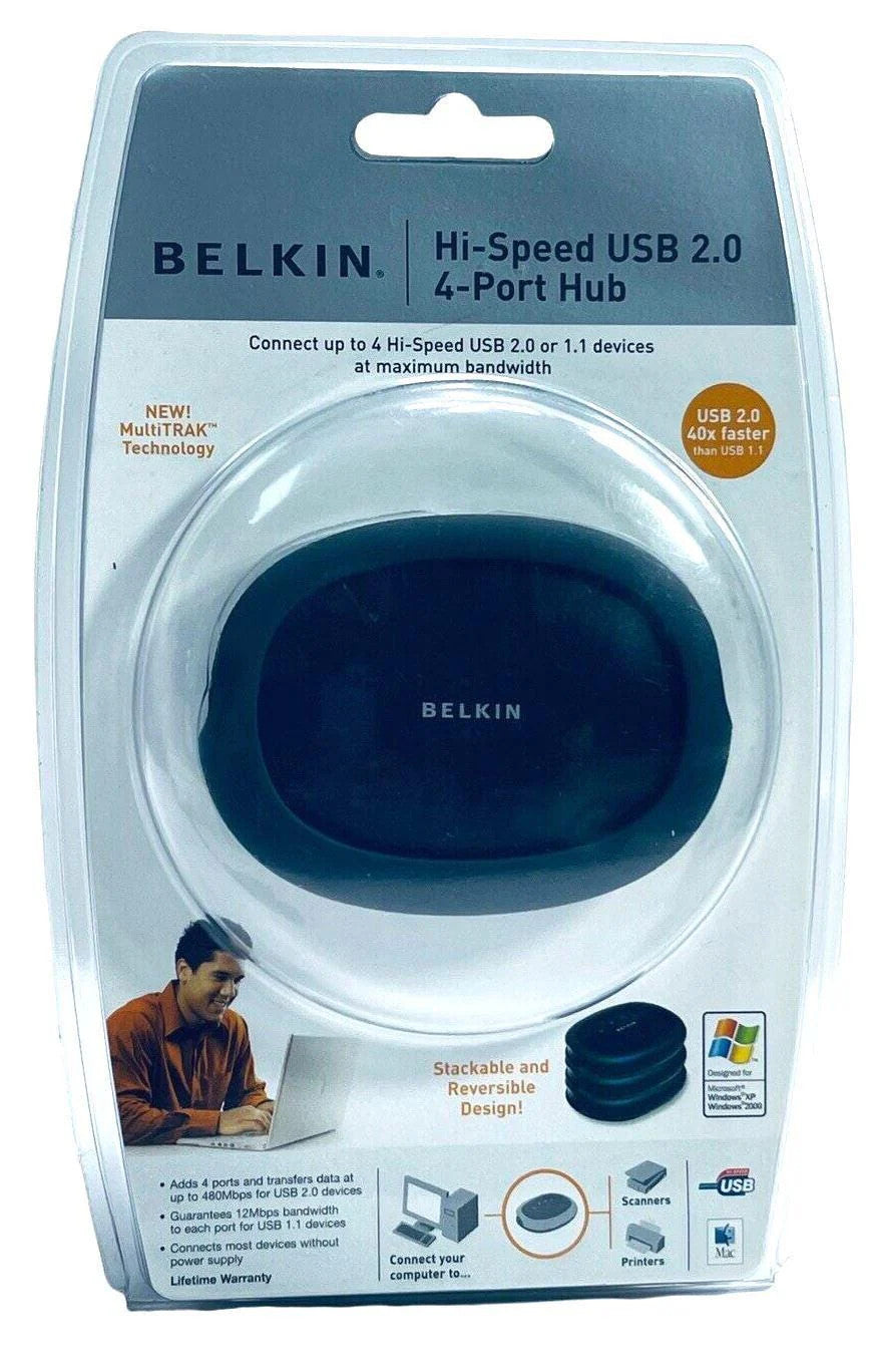 *USB 2.04 Port Hub High Speed F5U234V Compatible w/Windows 98 SE-2000 XP, Belkin
