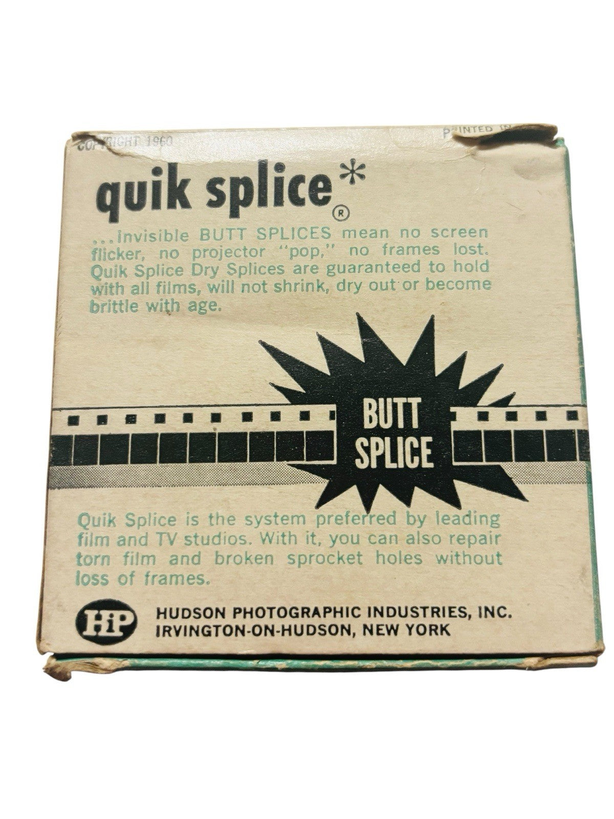 Tower Quik Splice 8mm Automatic Butt Splicer Vintage Film Repair Tool No. 9367