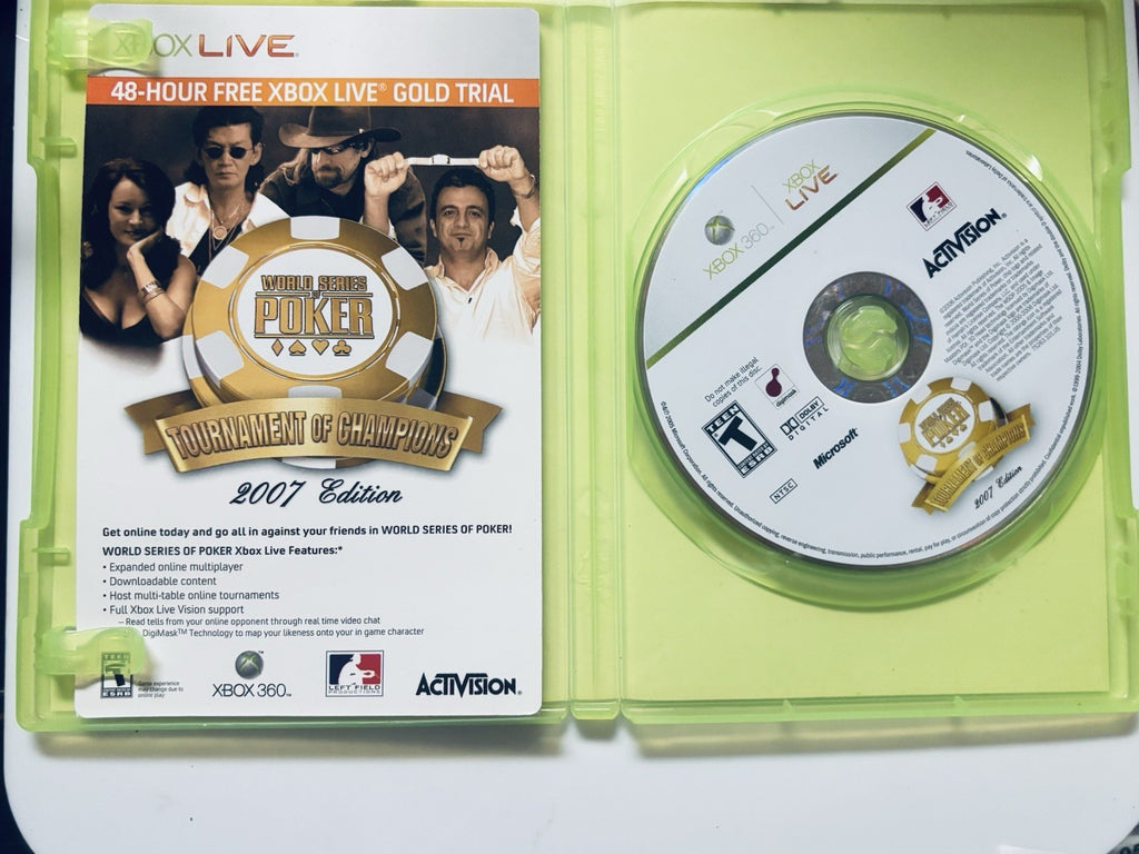 *World Series of Poker Xbox 360: Tournament of Champions (Microsoft) 2006 "MINT"