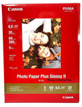 *Photo Paper 8-1/2 x 11~Pack of 20 (ONLY 15) Sheets, GLOSSY II Canon PP-201