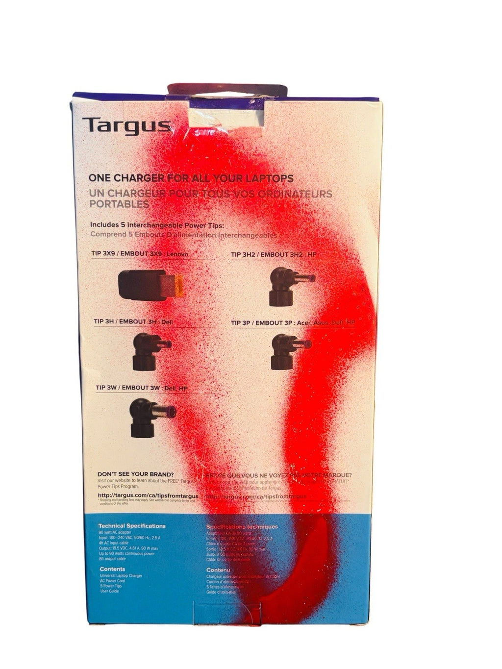 *Targus Universal Laptop Charger - Black - Open Box Tested