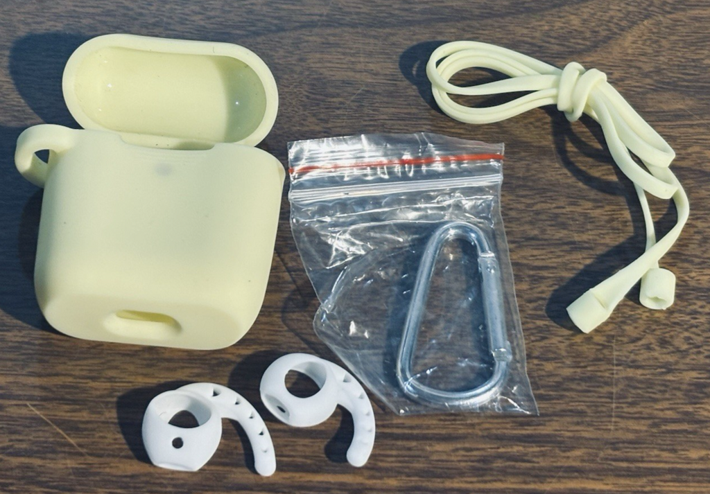 *5 in-1 Accessories Kit Silicone Protective Case Cover for Apple AirPods YELLOW
