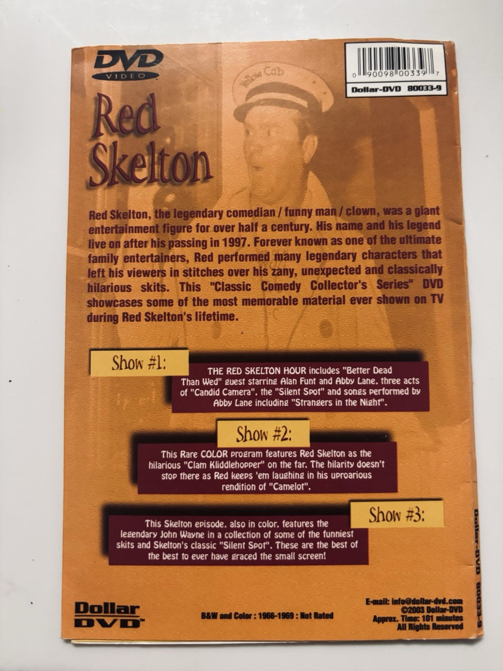 *Classic Red Skelton Comedy Collector's Series DVD - Disc Vol. 2 "Excellent"