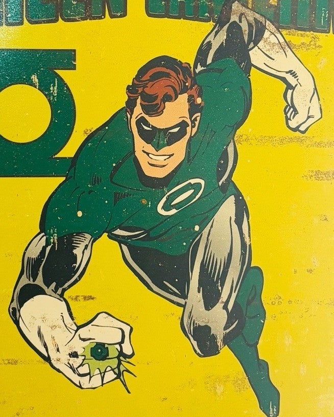 Green Lantern Metal Tin Sign DC Comics - Superhero Man Cave Decor 16x13