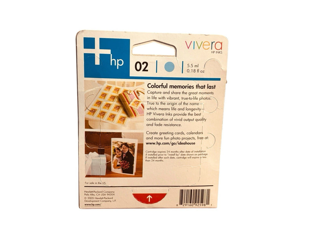 *HP Genuine 02 (220 Prints) Light Cyan Ink Cartridge PHOTOSMART (C8771WN140)
