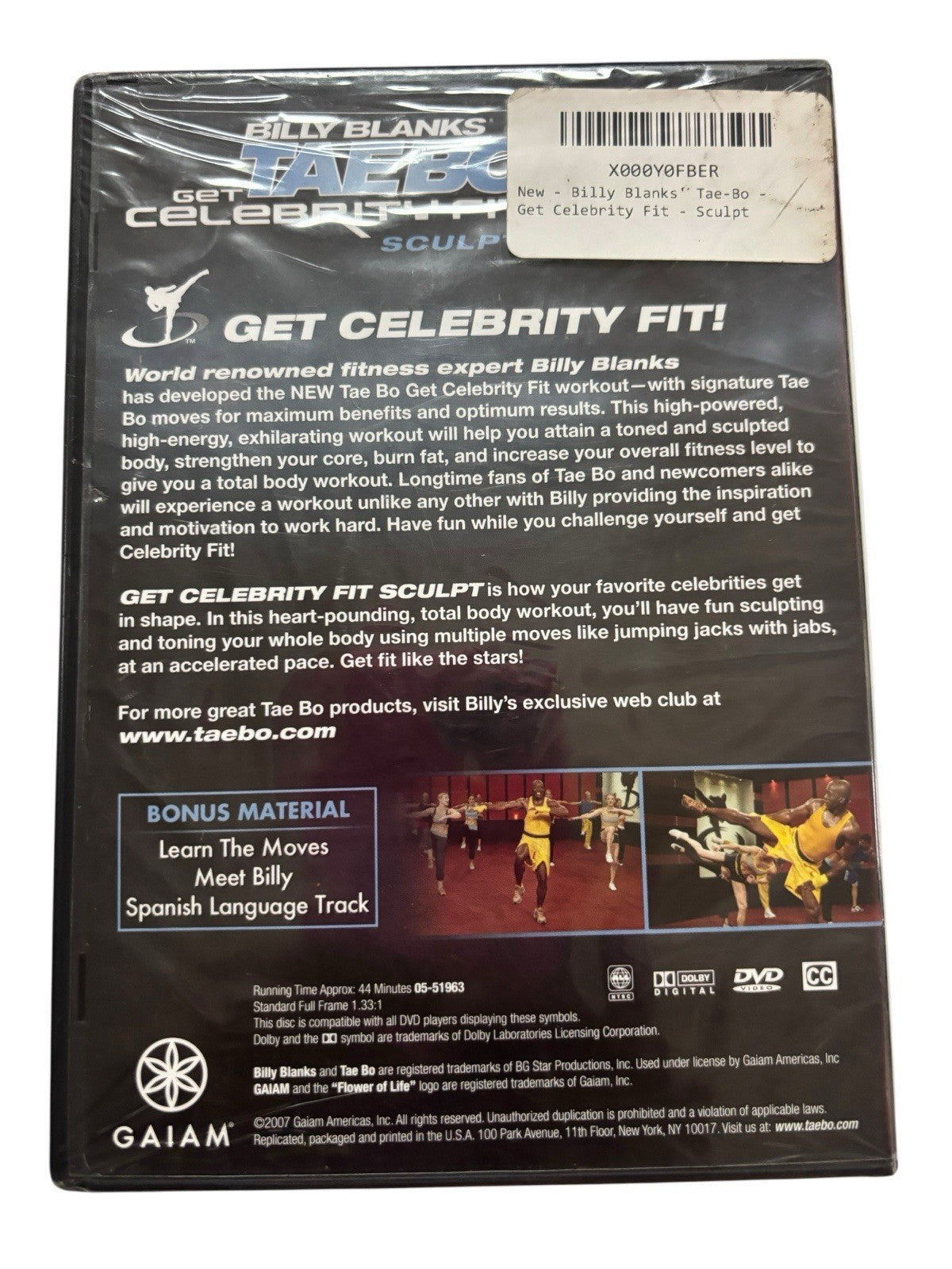 *Billy Blanks TEABO Get Celebrity Fit Get Sculpt (DVD, 2007) New Factory Sealed