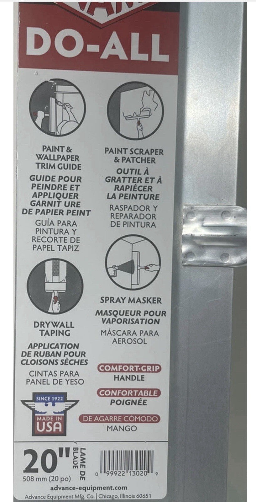 Advance Do-All Scraper 20" STEEL, Do-All HANDLE COFORT GRIP - Equipment DA-20