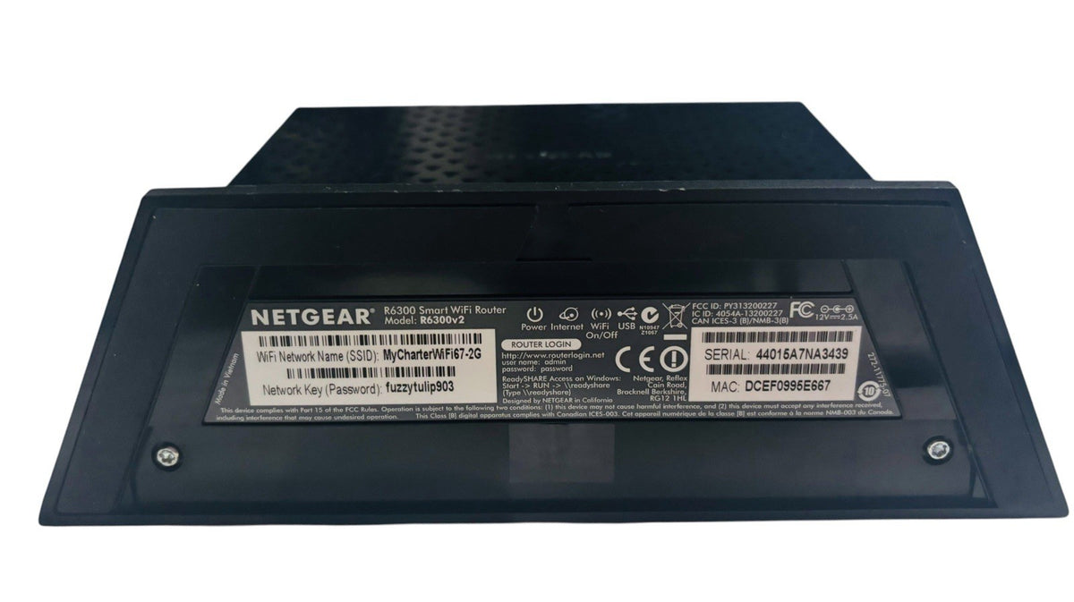 Netgear R6300 Smart WIFI Router Model R6300V2 With Adapter & Lan Cable Tested