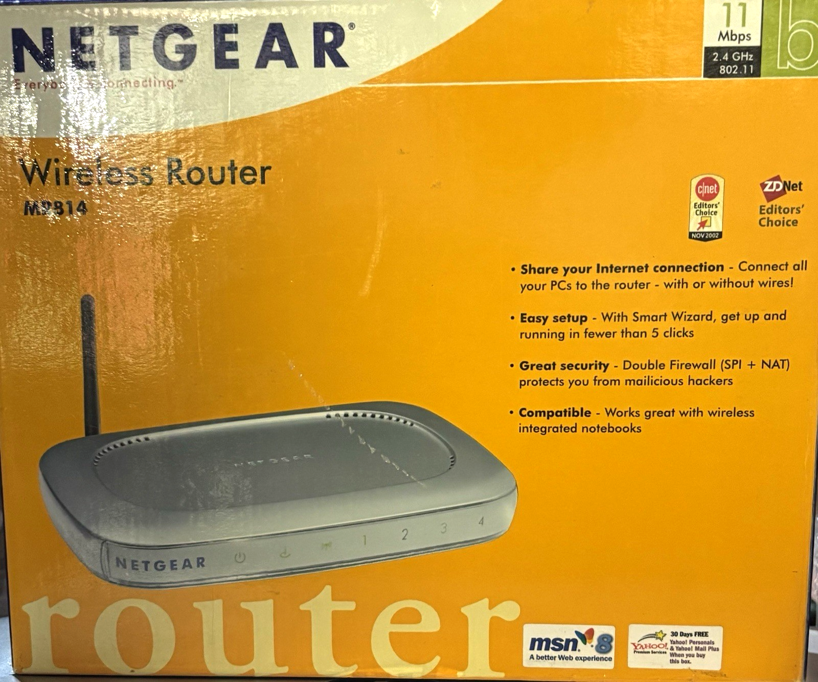 Netgear MR814 11 Mbps 4-Port 10/100 Wireless B Router