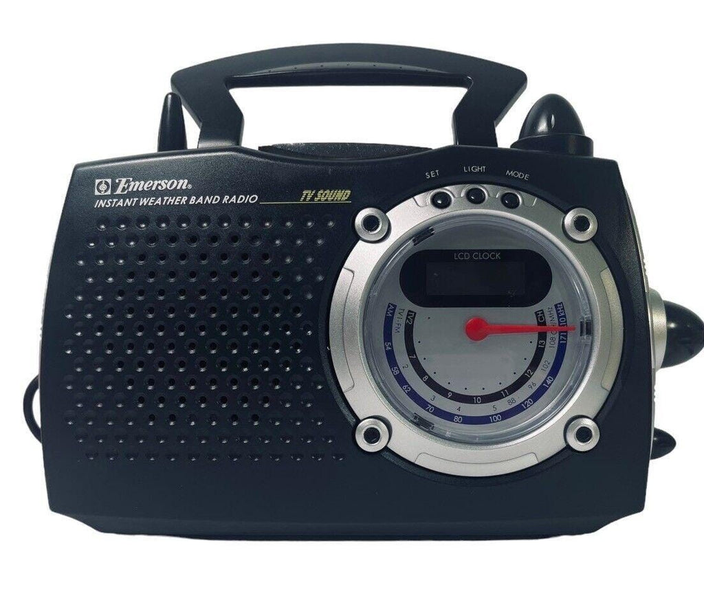 Instant Weather Radio Portable AM /FM with TV Sound Emerson RP6249 LCD Clock