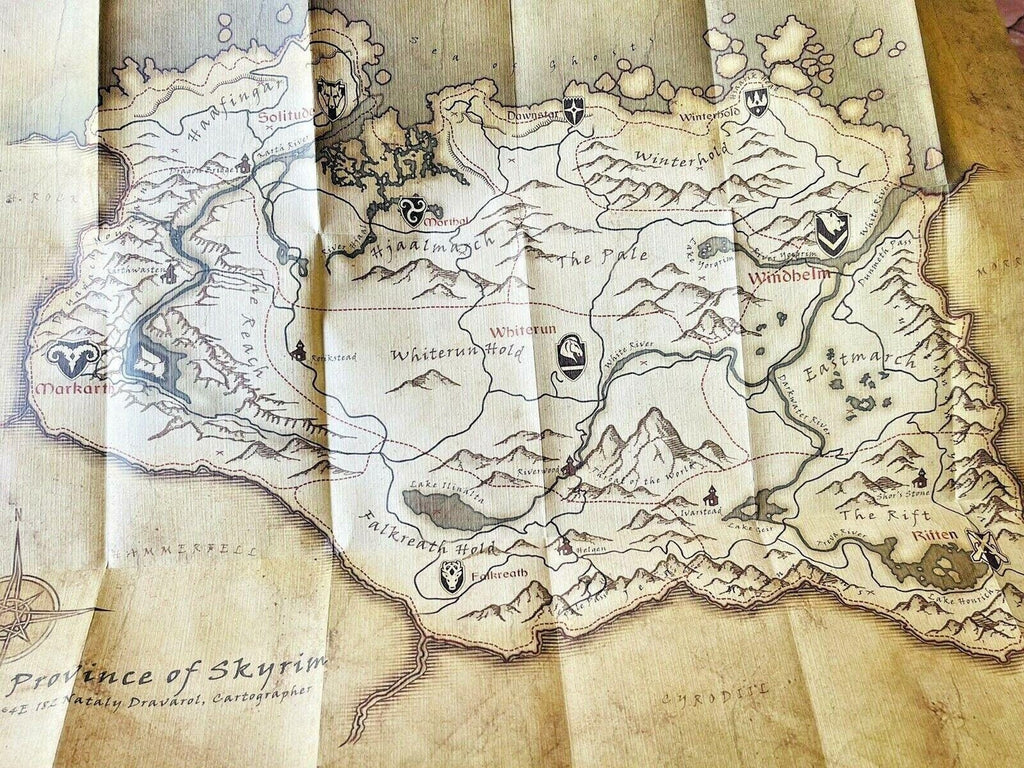 *Skyrim Xbox 360, The Elder Scrolls V: 2011 Includes Full Size Map "MINT"