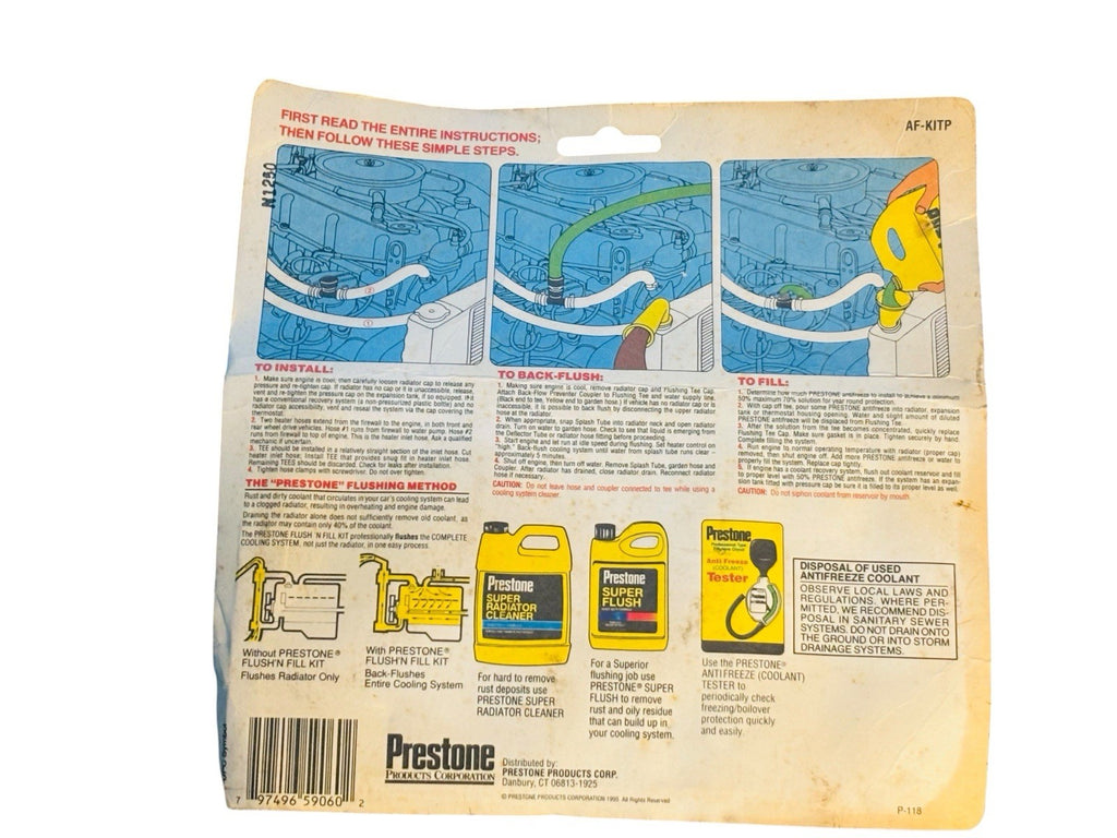 *Prestone Products AF-KIT-6 Flush 'N Fill Radiator Cleaner Kit New