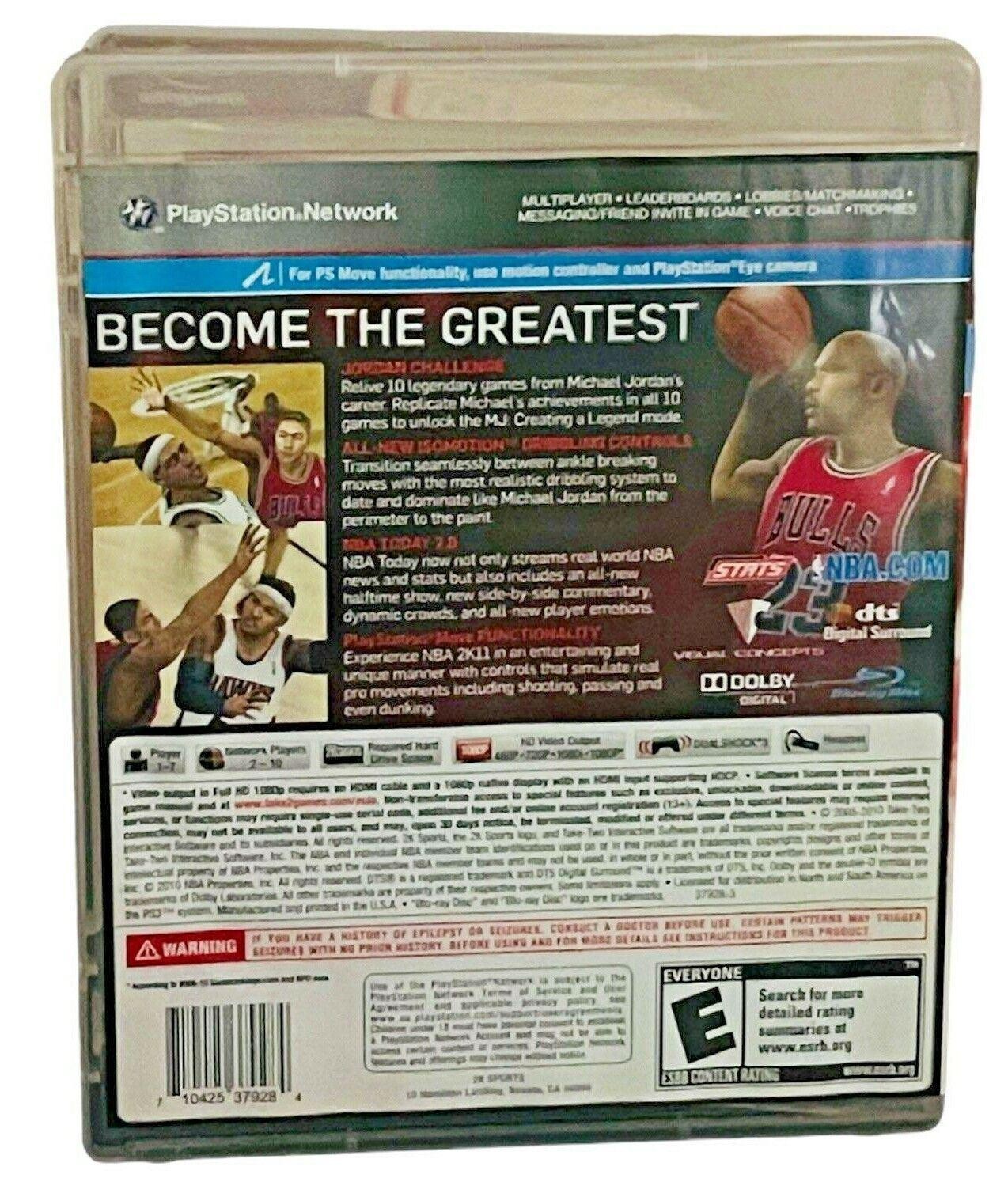 *NBA PlayStation PS3 NBA 2K11 Game HD 1080p w/Manual & Exclusive Game Play Code