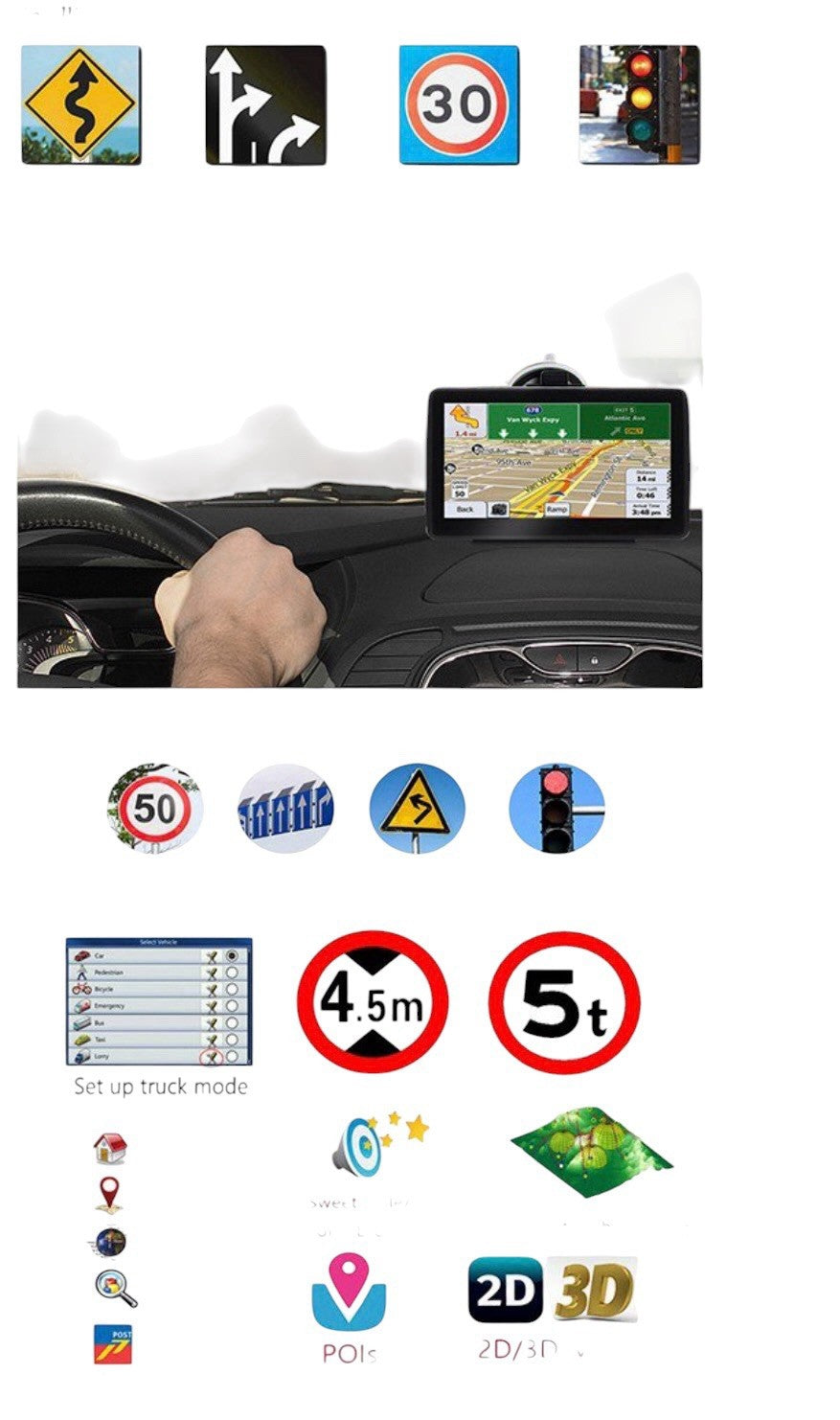 *Twinbuys Car GPS Navigation 4.3 Inch