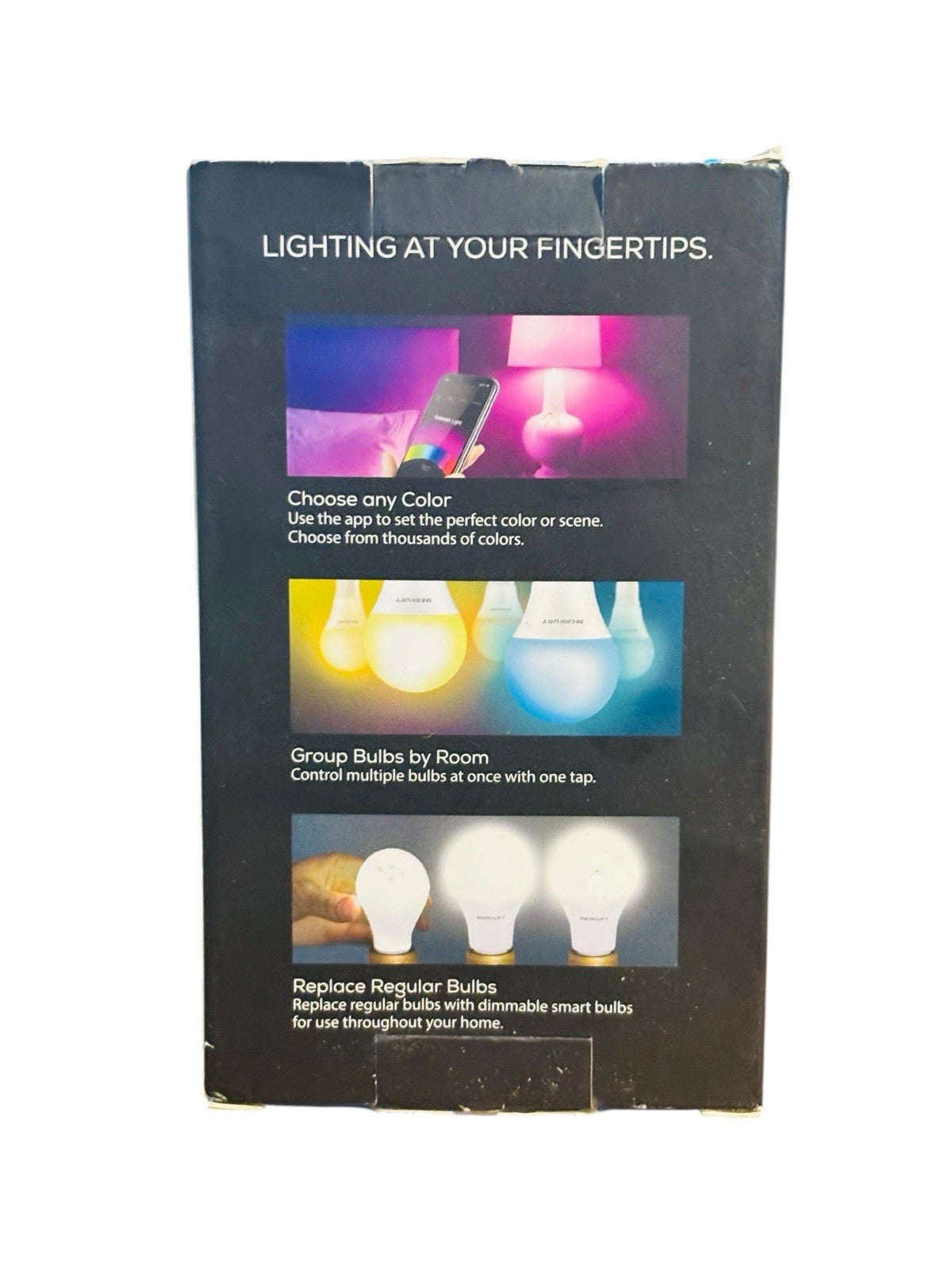 Merkury Innovations A21 Smart Wifi LED Bulbs Color+White